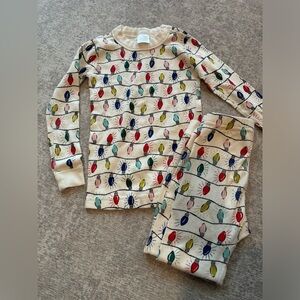 Hanna Andersson Bright Bulbs Christmas Pajamas Like New